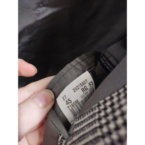 Men's 45R Brooks Brothers 346 Gray Glen Plaid 100% Lambswool Sport Coat Blazer - Picture 5 of 8